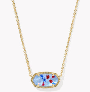 KENDRA SCOTT ELISA RED, WHITE AND BLUE ILLUSION