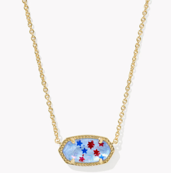 KENDRA SCOTT ELISA RED, WHITE AND BLUE ILLUSION