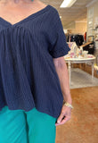 GLOW BRIGHT CROCHET DETAIL TOP