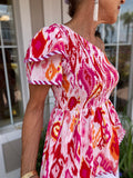HAVING FUN ONE SHOULDER SMOCKED PEPLUM TOP