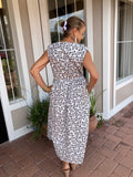 READY TO GO BOW ACCENT FLORAL DRESS