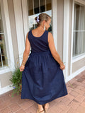 EASY GOING SLEEVELESS MIDI DRESS