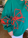 HOLLY JOLLY BOW SWEATSHIRT