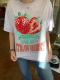 HAND PICKED BERRY OVERSIZED TEE