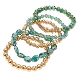 ALL THE CHARM 5 pc FACETED STRETCH BRACELET SET