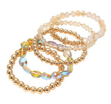 ALL THE CHARM 5 pc FACETED STRETCH BRACELET SET