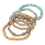 ALL THE CHARM 5 pc FACETED STRETCH BRACELET SET