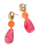 MARBLED DREAMS RESIN PEBBLE DROP EARRINGS