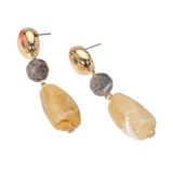 MARBLED DREAMS RESIN PEBBLE DROP EARRINGS