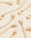 PETITE LOCK INITIAL PENDANT