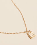 PETITE LOCK INITIAL PENDANT