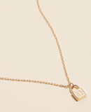 PETITE LOCK INITIAL PENDANT