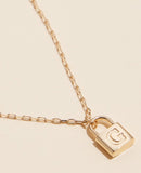 PETITE LOCK INITIAL PENDANT