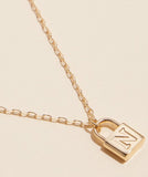 PETITE LOCK INITIAL PENDANT