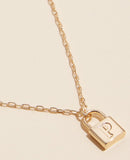 PETITE LOCK INITIAL PENDANT