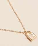 PETITE LOCK INITIAL PENDANT