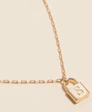 PETITE LOCK INITIAL PENDANT