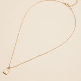 PETITE LOCK INITIAL PENDANT