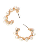 LUMINOUS PEARL HOOP EARRINGS