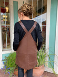 SPICY TAKE LEATHER OVERALL DRESS