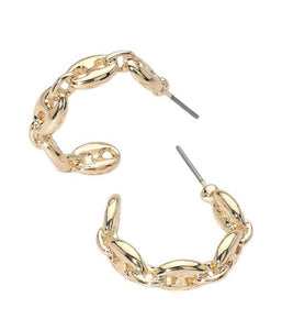 THE MARINER LINK HOOP EARRINGS