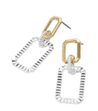 THE SHAE METALLIC RECTANGLE DROP EARRINGS