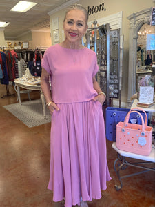 COUNT ON ME 2 PIECE GAUZE SKIRT SET