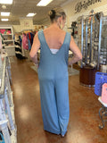 AH OUI FRENCH TERRY V-NECK JUMPSUIT