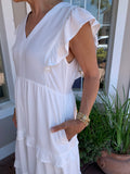EVERYDAY BLESSING TIERED MIDI DRESS