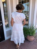 EVERYDAY BLESSING TIERED MIDI DRESS