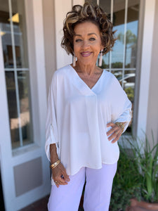 A TREASURED TIME BUTTON DETAIL BLOUSE