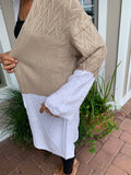 FLIRTING WITH FALL COLOR BLOCK CARDIGAN