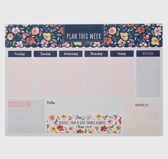WEEKLY DESK PLANNER REJOICE ALWAYS