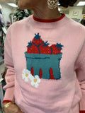 STRAWBERRY CARTON PULLOVER KNIT SWEATER