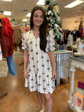 THE CUTIE BOW KNOT PRINTED MINI DRESS