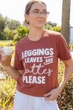 LEGGINGS, LEAVES AND LATTES TEE