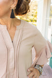 PULLED TOGETHER BELL SLEEVE TOP