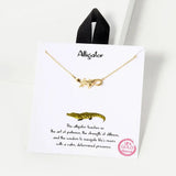 GATOR 18k WHITE GOLD DIPPED NECKLACE