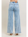 JUDY BLUE HW RETRO SKEWED INSEAM JEAN