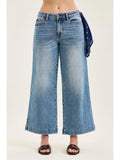 JUDY BLUE MID RISE WIDE LEG JEAN WITH BANDANA LOOP