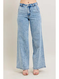 JUDY BLUE HW RETRO SKEWED INSEAM JEAN