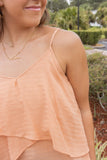 THAT'S PEACHY TEXTURED LAYERED CAMI