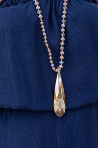 RIDE OUT GLASS TEARDROP NECKLACE