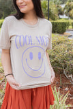 COOL MOM HAPPY FACE GRAPHIC TEE