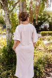 FERVENTLY PUFF SLEEVE MIDI DRESS