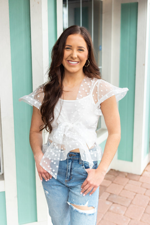STEAL THE SHOW ORGANZA TOP