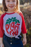 PLANT CITY BERRY RAGLAN KID'S TEE