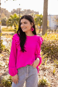 THE RYDER RUFFLE SHOULDER TOP