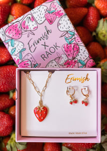 SIMPLY SWEET BERRY EARRING + NECKLACE SET