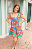 SPRING AND SUMMER SQUARE NECK DRESS